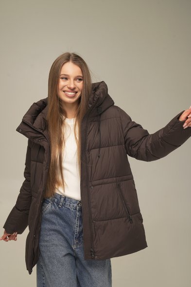 Куртка зимова Lusskiri 9703 коричневий 158